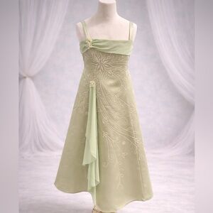 Sage Green Kids Dress